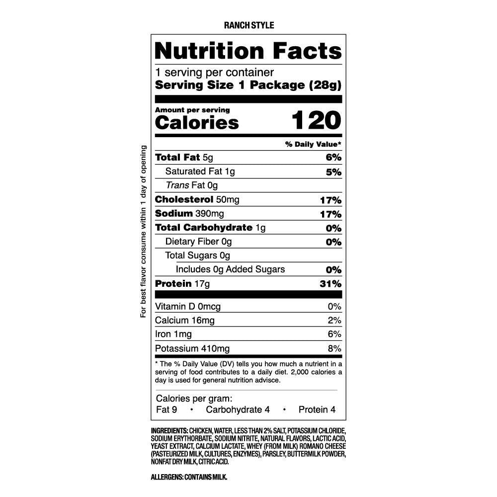 Gone Rogue High Protein Ranch Style Chicken Chips, Low Carb, Gluten Free, Keto Friendly Snacks, 4 pack