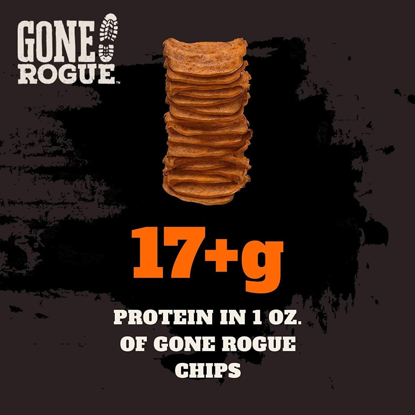 Gone Rogue High Protein Chips, Low Carb, Gluten Free, Keto Friendly Snacks - Variety Pack, 4 pack, 4 Flavors: Ranch Style Chicken, Taco Style Chicken, Chicken Bacon and Buffalo Style Chicken