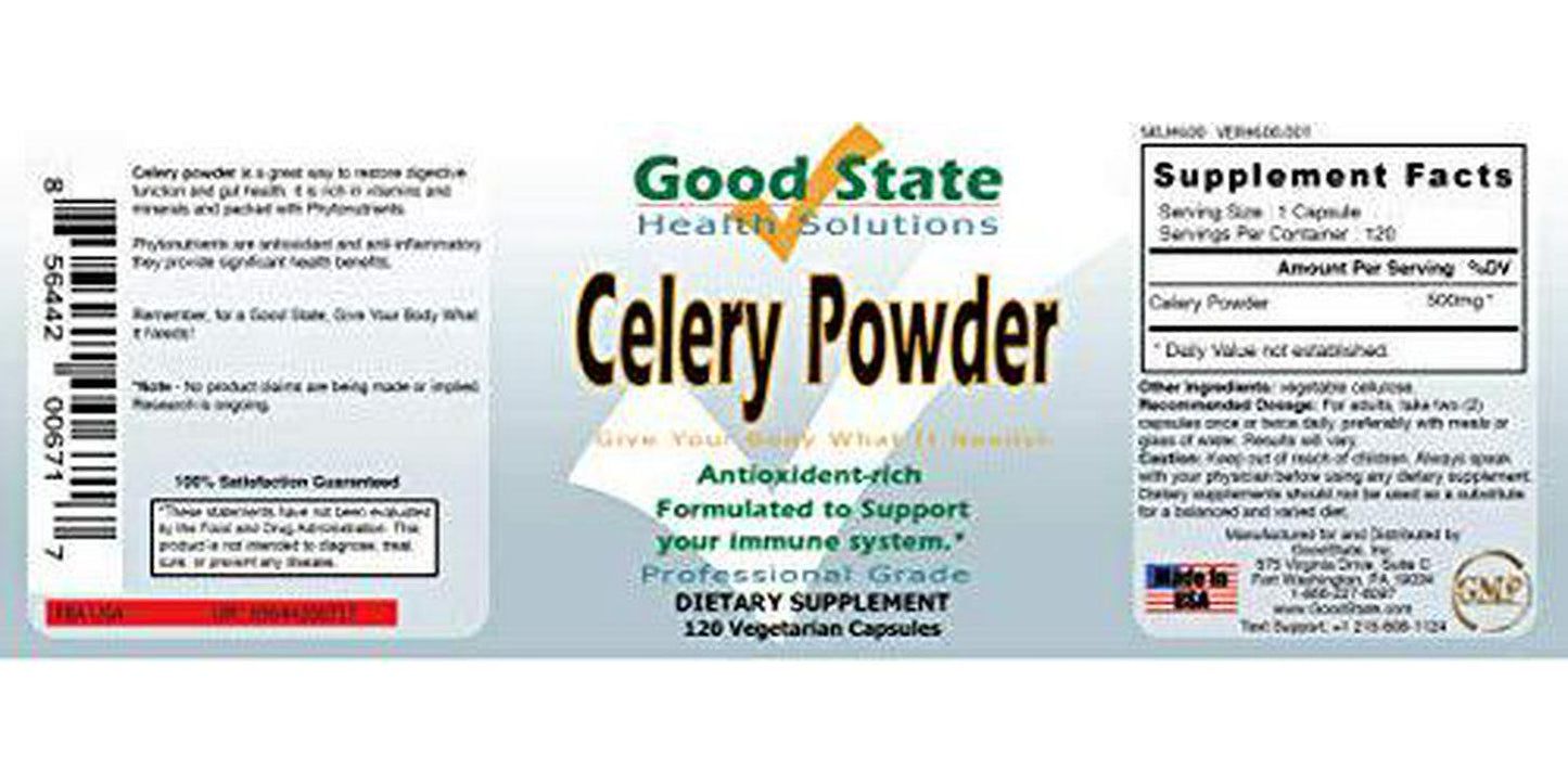 Good State Celery Powder - 120 Capsules