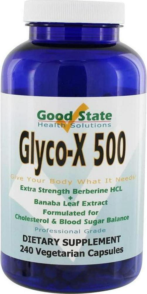 Good State - Glyco-X 500 with Berberine HCL (500 mg Each) (240 Veggie Capsules)
