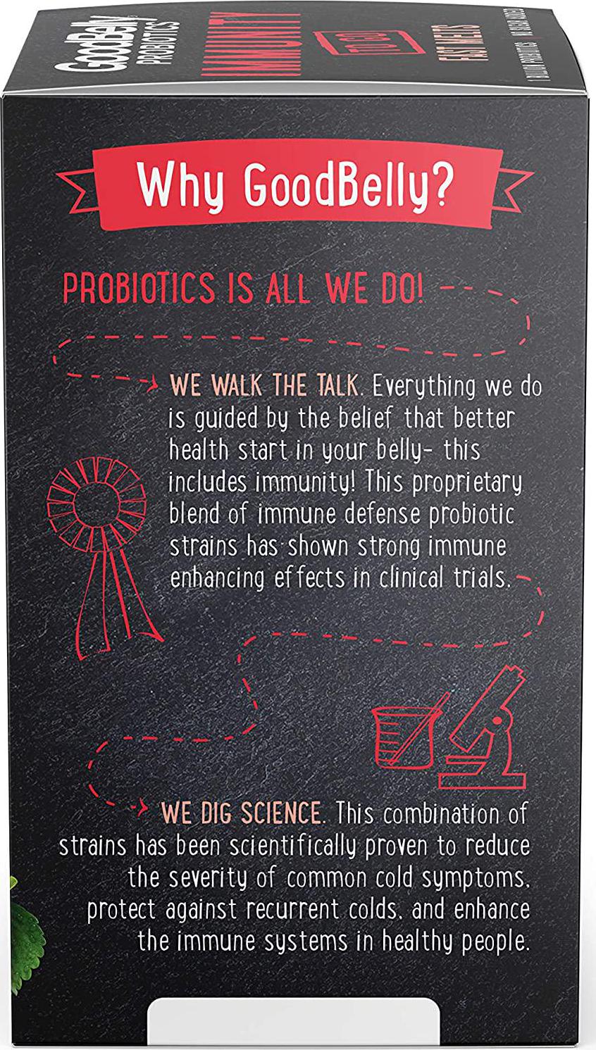 Goodbelly Fast Melts - Promotes Immunity Support Through Live Probiotic for Women and Men, Strawberry Flavor, 30 On-The-Go Packets