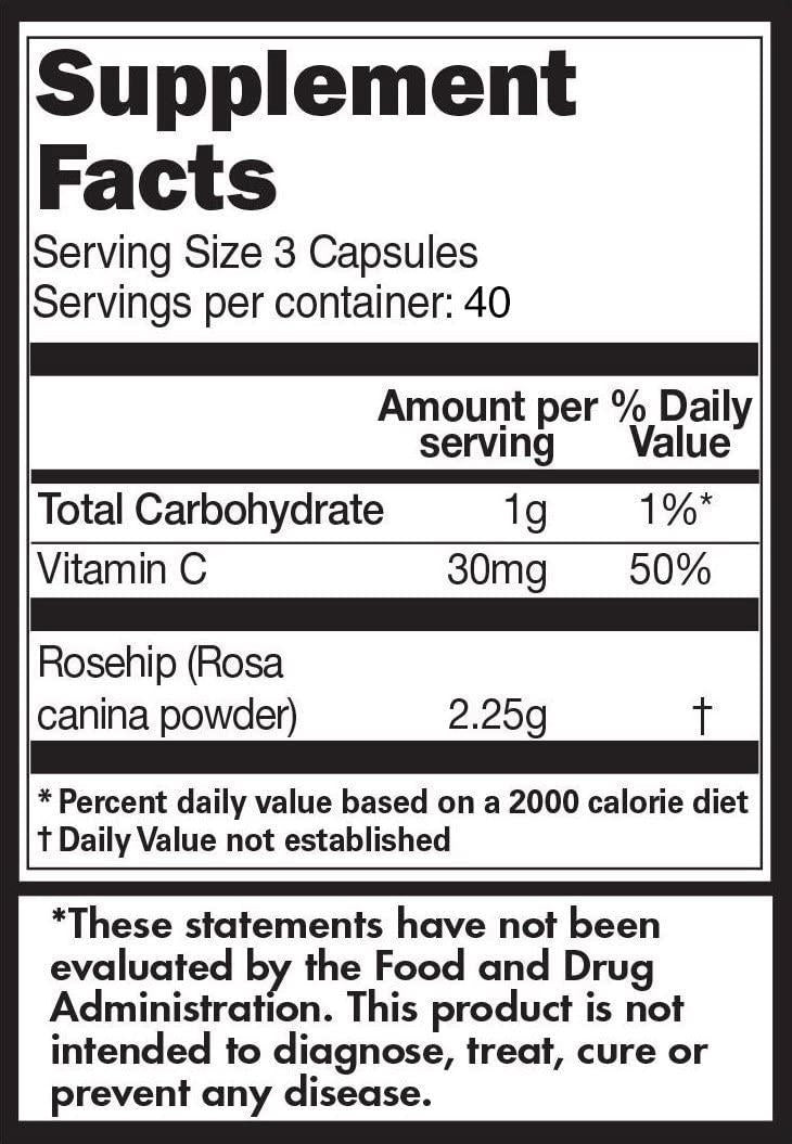 Gopo Rose Hip Joint Health Vitamin C Capsules - Pack of 120