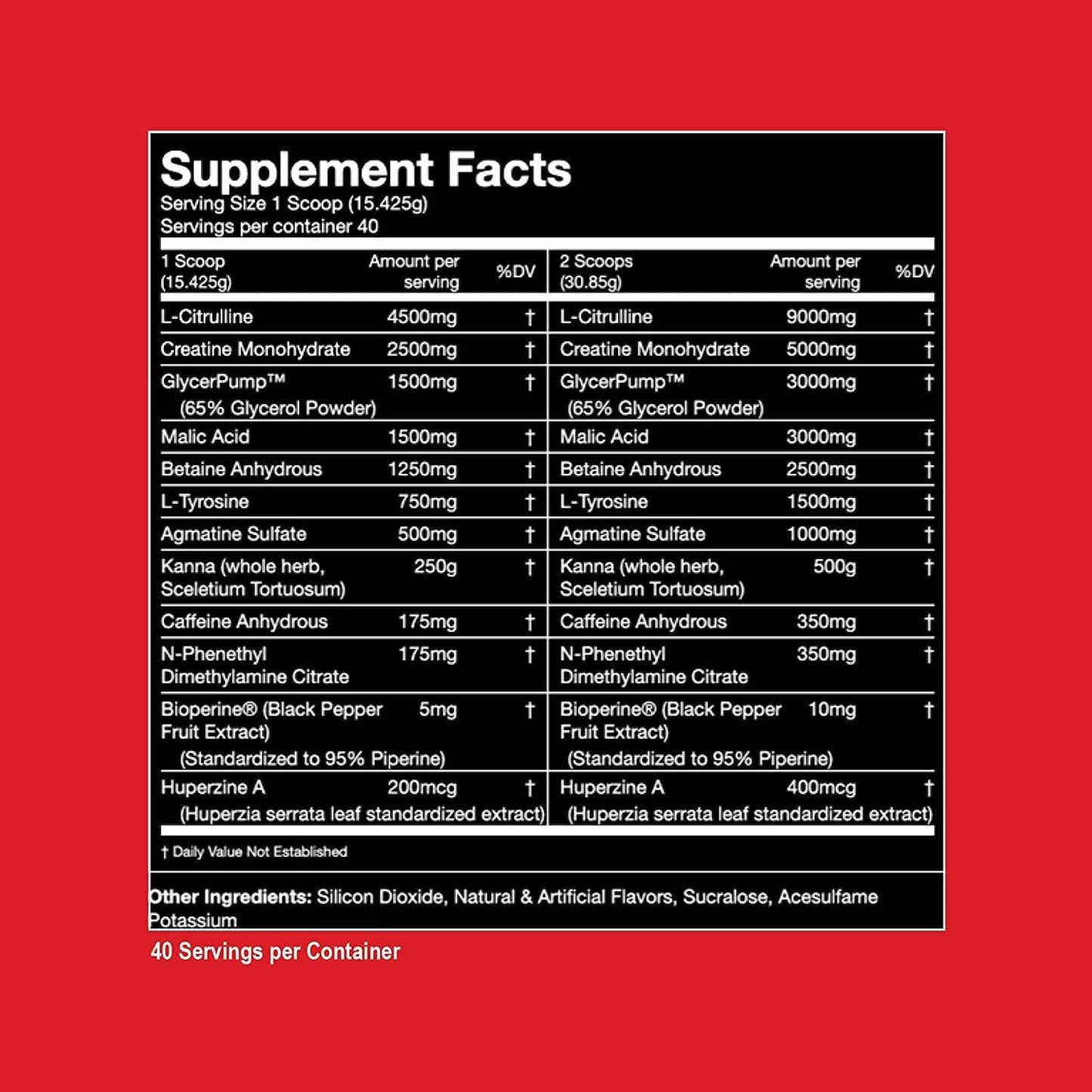Gorilla Mode Pre Workout - Massive Pumps · Laser Focus · Energy · Power - L-Citrulline, Creatine, GlycerPump , L-Tyrosine, Agmatine, Kanna, N-Phenethyl Dimethylamine Citrate - 574 Grams (Bombsicle)