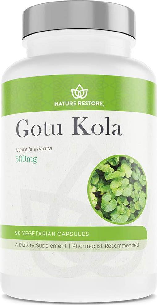 Gotu Kola Extract Supplement, Standardized to 10 Percent Triterpenes, Manufactured in USA, 90 Capsules, Non GMO, Gluten Free, Vegan