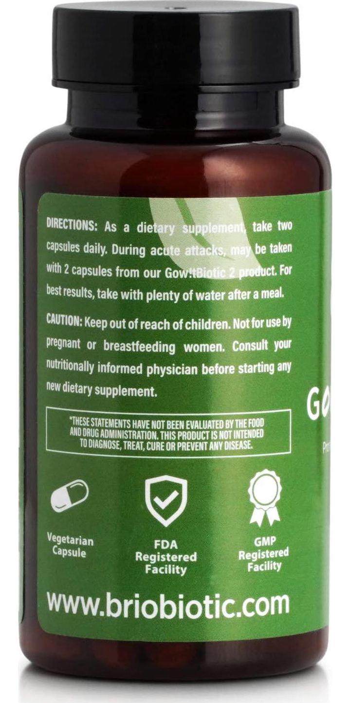 Gow!tBiotic 1 Uric Acid Support – Organic Herbal Dietary Supplement for Regular Maintenance and Preventative Care – Promotes Joint Comfort and Normal Kidney Function – All-Natural, Vegan Capsules…