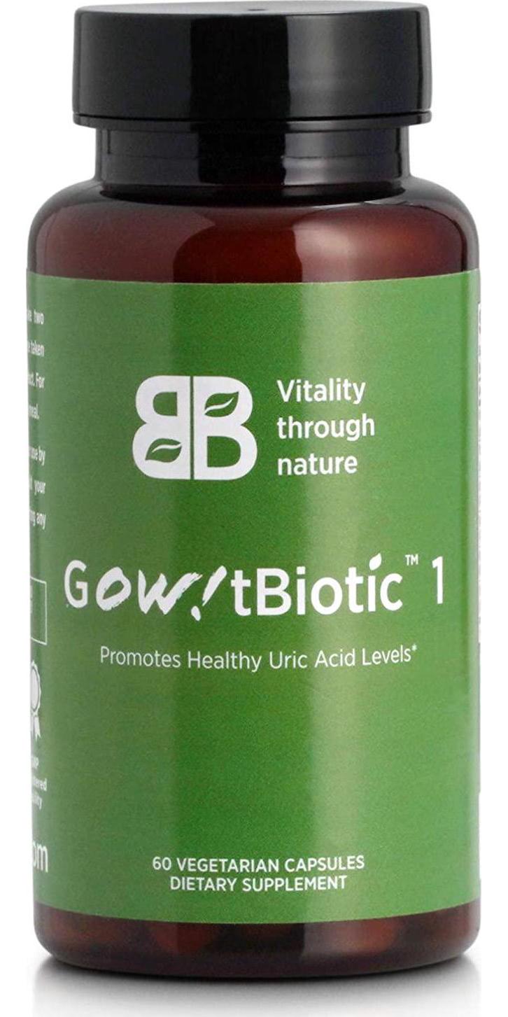 Gow!tBiotic 1 Uric Acid Support – Organic Herbal Dietary Supplement for Regular Maintenance and Preventative Care – Promotes Joint Comfort and Normal Kidney Function – All-Natural, Vegan Capsules…