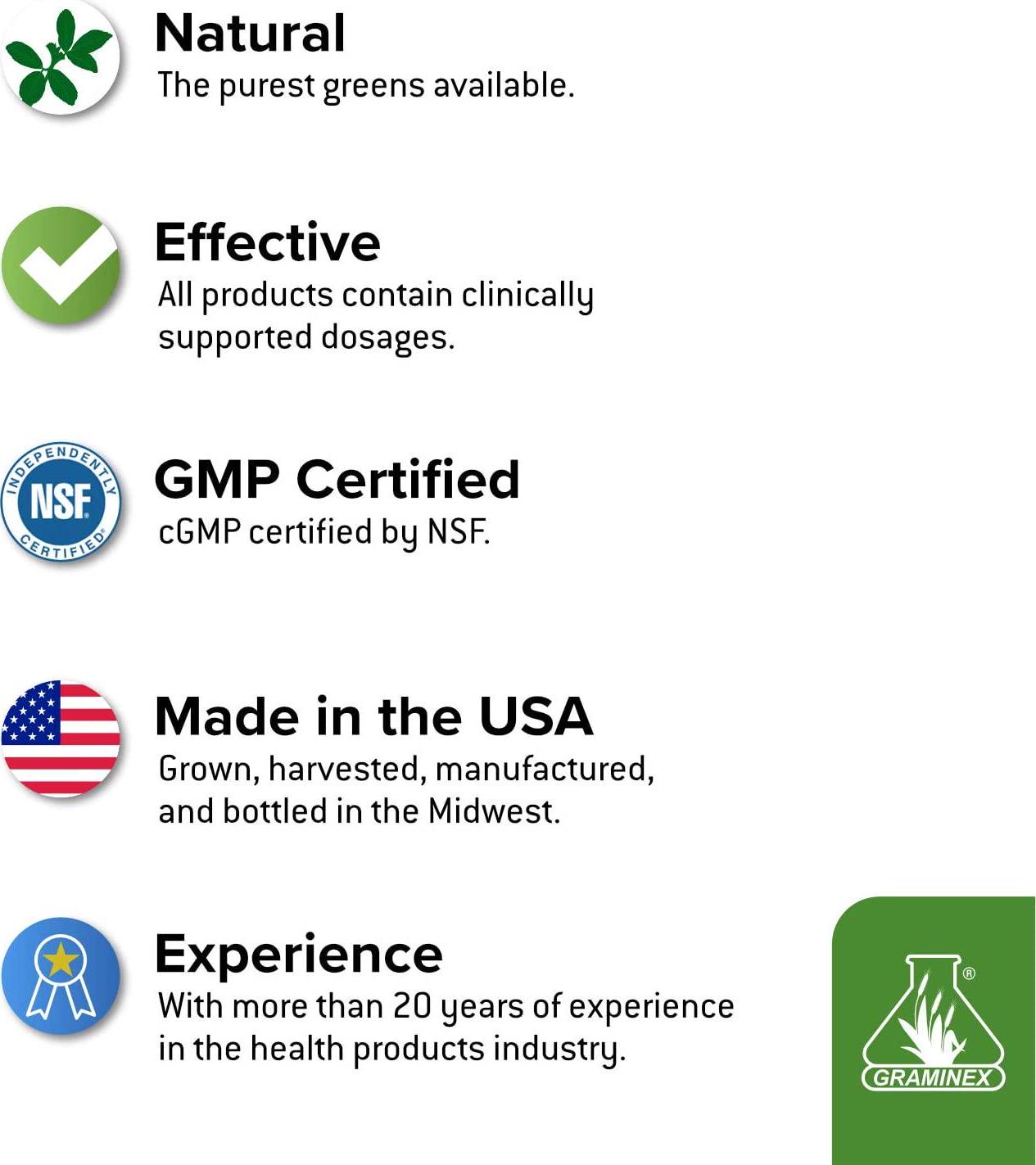 Graminex Alfalfa Tablets - Non-GMO Green Superfood Supplement with Vitamins, Minerals, Amino Acids - Supports Lower Cholesterol Levels and Balanced Blood Sugar, Improves Digestive Health - 240 Tablets