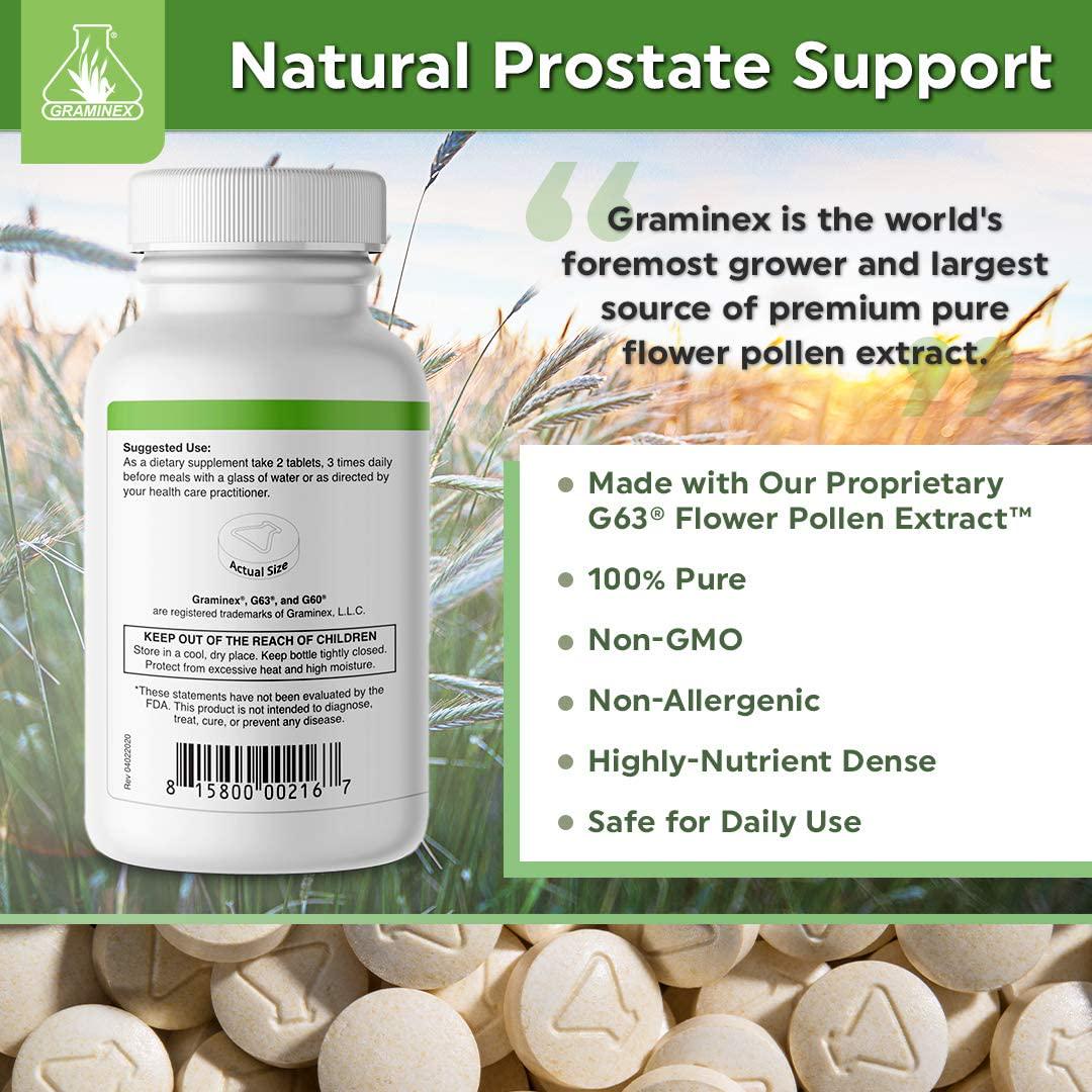 Graminex PollenAid Prostate Supplement: All Natural Prostate Support for Bladder Control and Urinary Tract Health, Rye Pollen Extract Made in USA to Help Relieve Pain and Boost Urinary Flow, 90 Tablets