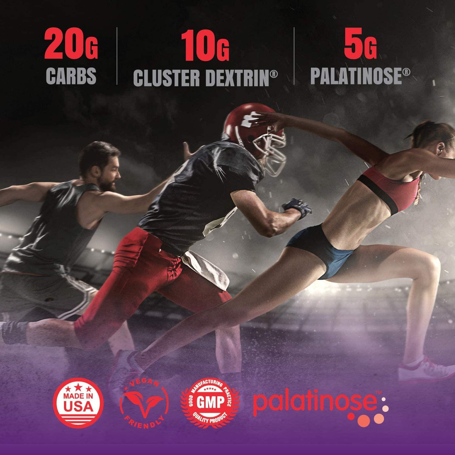 GraniteÂ Intra-CARB Advanced Carb Supplement (Fruit Punch) | 20g Carbs + 10g Cluster Dextrin + 5g Palatinose | Train Longer Harder. No Crash or Bloat | Soy Free. Gluten Free. Vegan | Made in USA