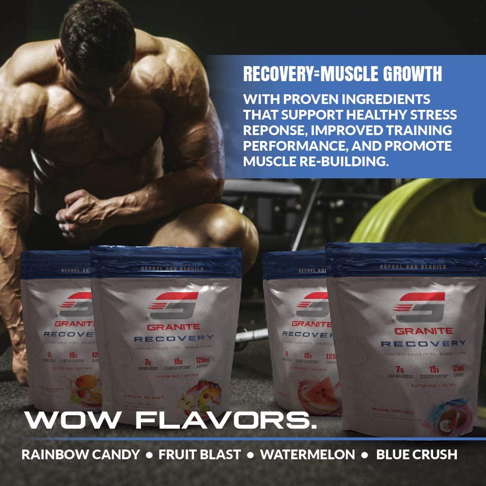 Granite Supplements Recovery Blue Crush Intra-Workout Powder 668 g, Blue Crush, 668 grams