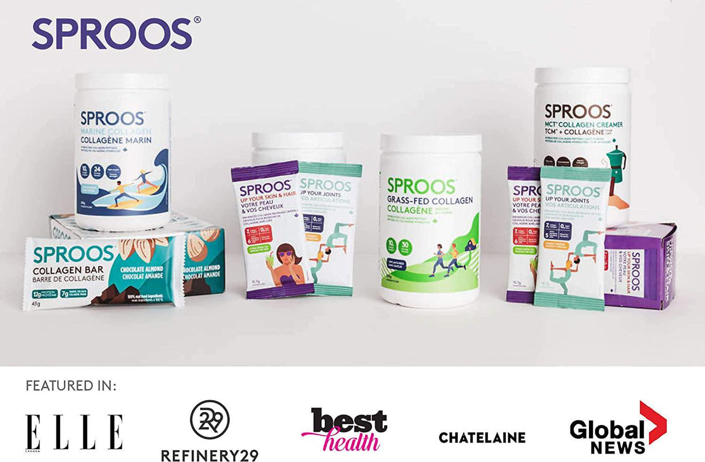 Grass Fed Collagen Powder by SPROOS | Premium Pasture-Raised, Grass-Finished, Non-GMO and Gluten-Free Bovine Collagen Powder | 9g of Protein per 10g Unflavored and Odorless, 10.6 Oz Tub