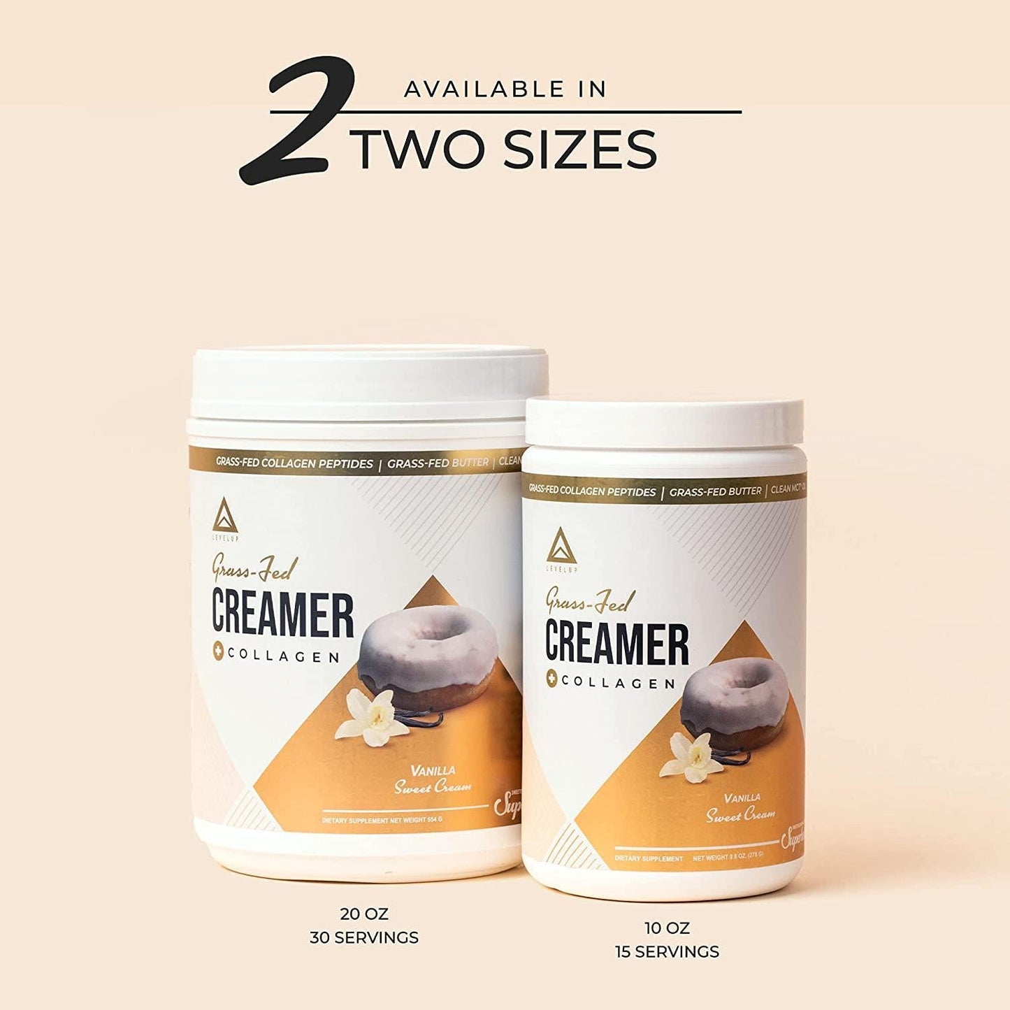 Grass-fed Keto Creamer: Collagen Protein + C8 MCT Oil + Irish Butter | Keto Bomb BPC Coffee Creamer | Ketogenic Diet Ketosis Supplement Ketone Support (Vanilla Sweet Cream, 19.5 oz)