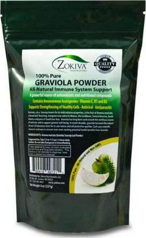 Graviola Leaf Powder 8 oz (Soursop) Annona muricata - Premium Quality 100% Pure