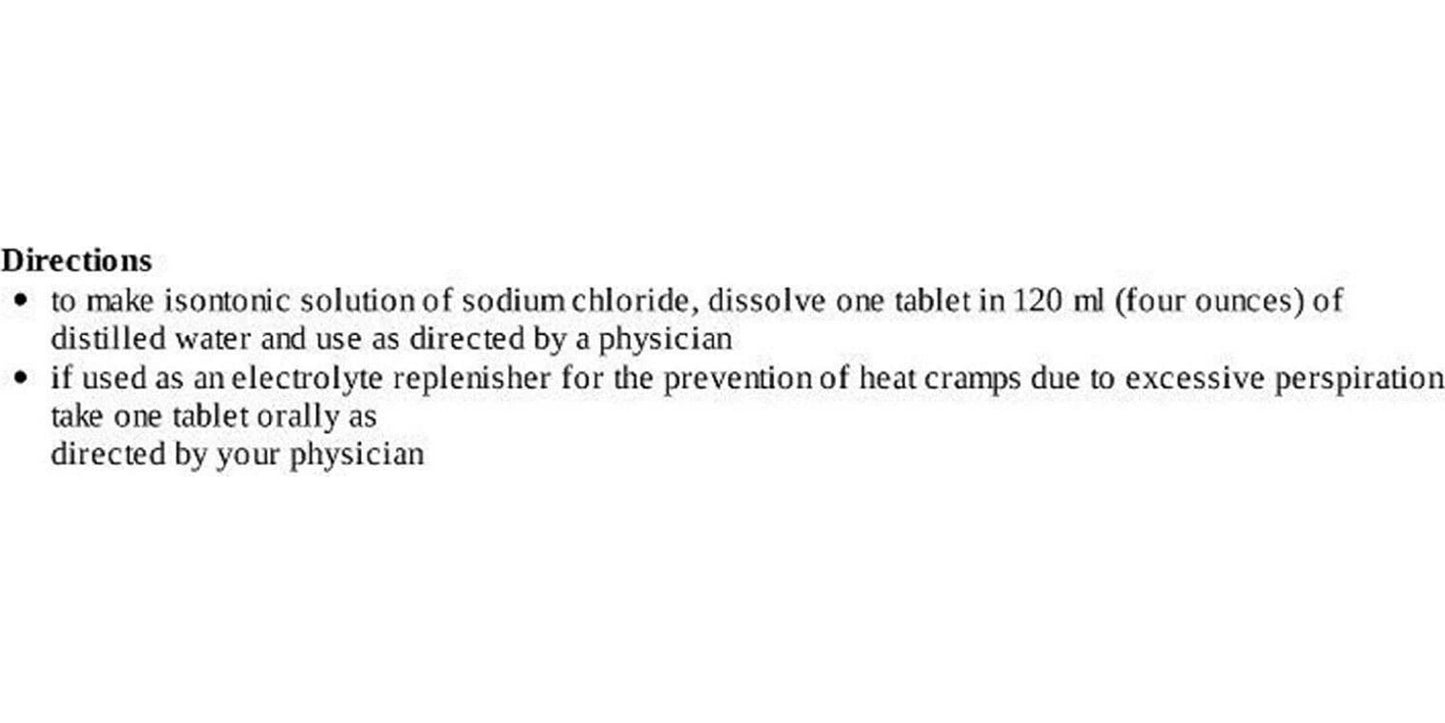 Graxcell Sodium Chloride USP Normal Salt Tablets 1 Gram White - 1000 Count, Easy to Swallow Electrolytes , Easy on The Stomach