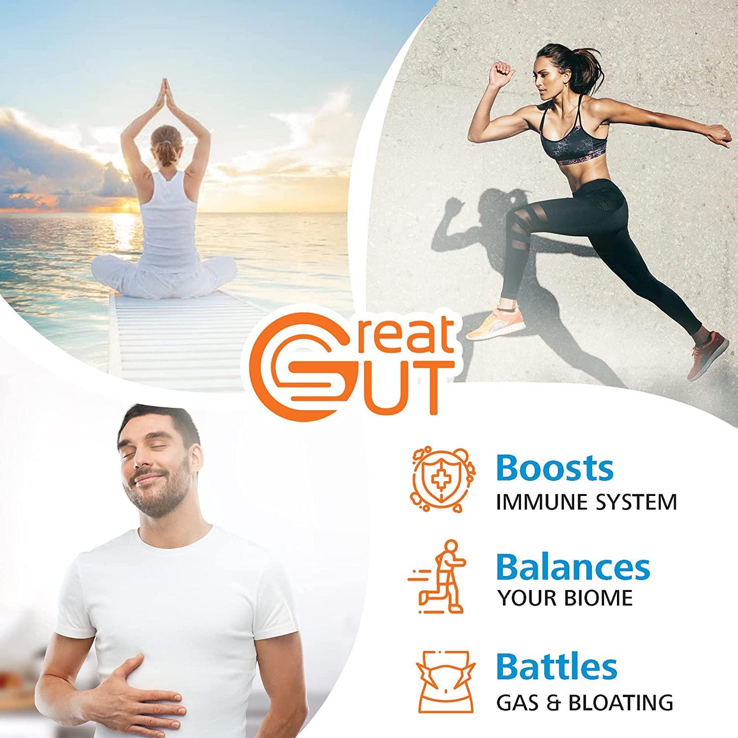 Great Gut - Prebiotic Fiber Powder, Extra-Strength Blend for Immune and Gut Health, Supports Digestive Enzymes, Unflavored Prebiotic Fiber with Sunfiber, 20 Ounces, 90 Servings