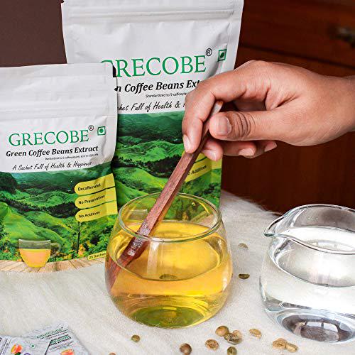 Grecobe - The Green Coffee [100 sachets Pouch] Decaffeinated, Pure Green Coffee Beans Extract for Weight Loss, no additives and excipients, antioxidant