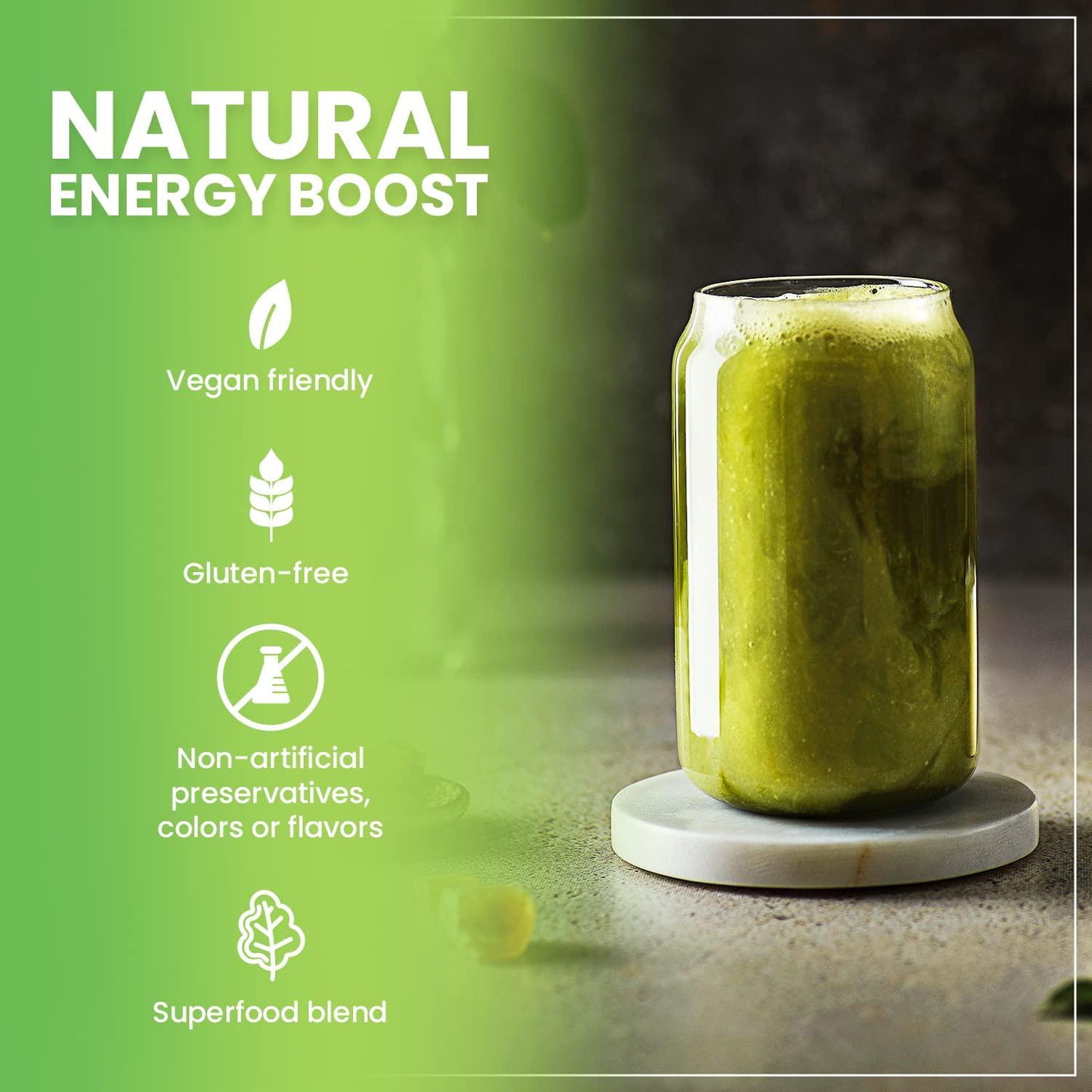 Green Barley 4 – Natural Chlorophyll - Superfood Greens and Chlorophyll Blend Powder Supplement – Nutrient Rich Organic Alfalfa, Barley Grass, Parsley and Wheat Grass Supplement, 8.5 Oz Powder