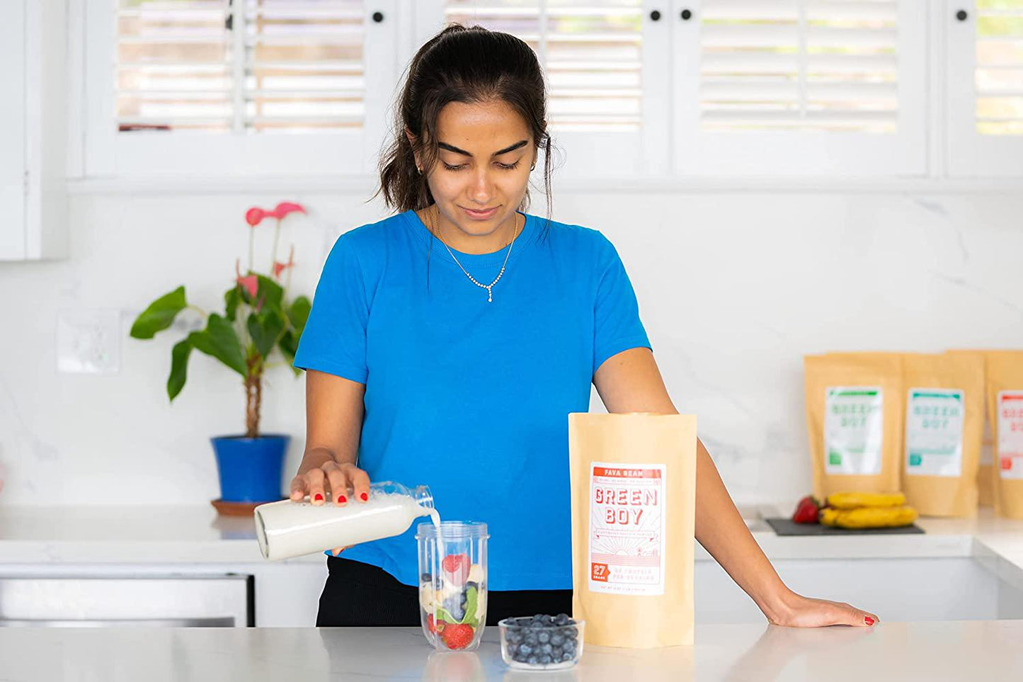 Green Boy Plant-based Mung Bean Protein Powder Made From Single Ingredient, Vegan and Clean Alternatives for Plant Protein, Good for Cooking, Baking and Smoothies, No Added Sugar, Soy or Gluten (16oz)