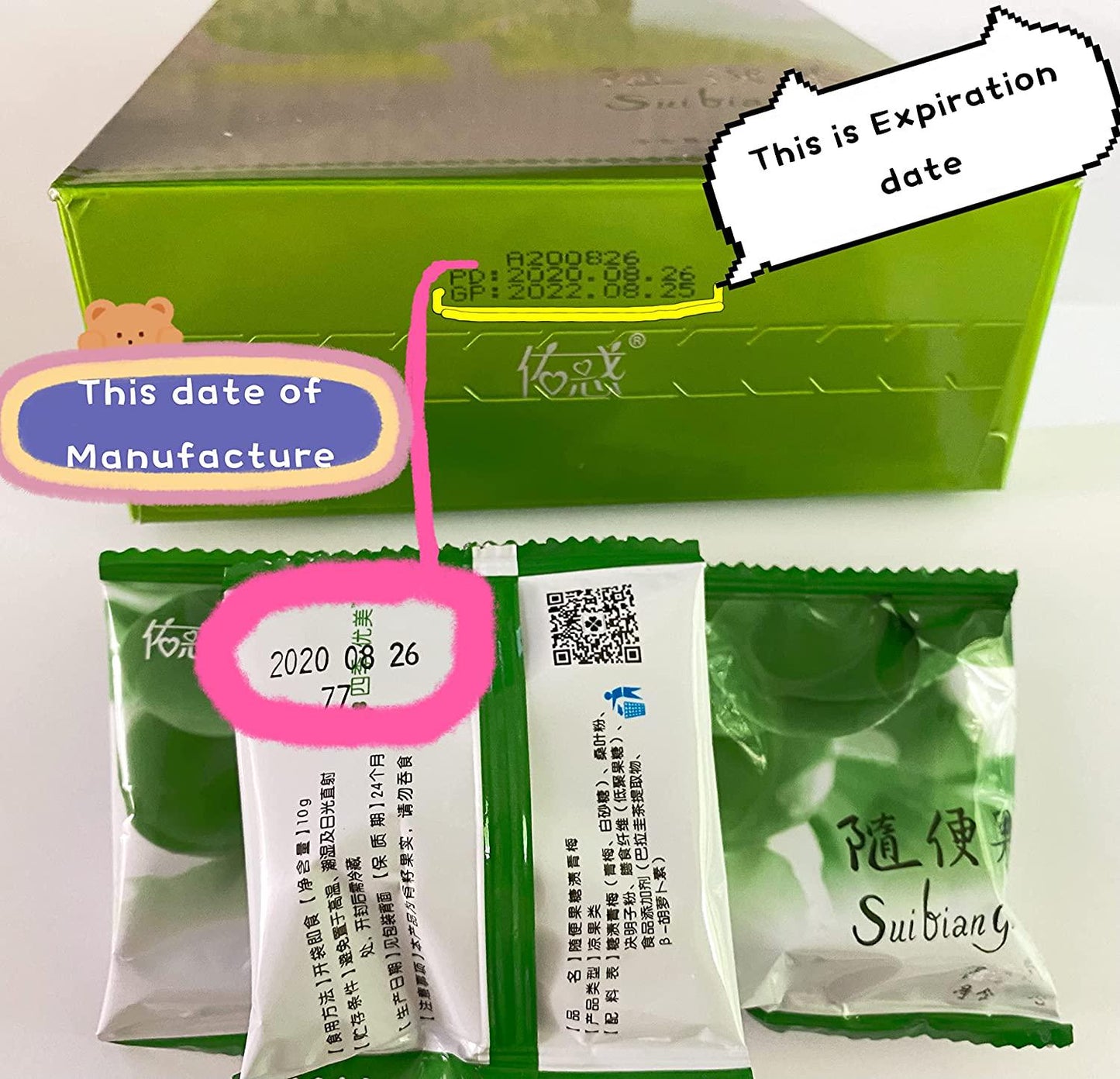 Green Diet Plum is 100% Natural Detox Food Slimming Perfect Weight for 15~ 30 days suibianguo 10g * 15pcs