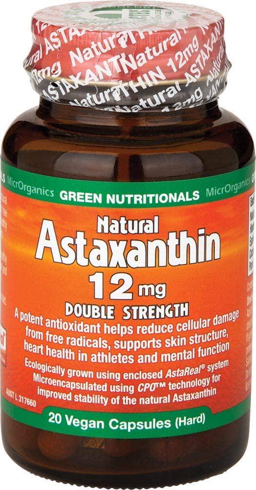 Green Nutritionals Natural Astaxanthin Double Strength 12mg 20 caps