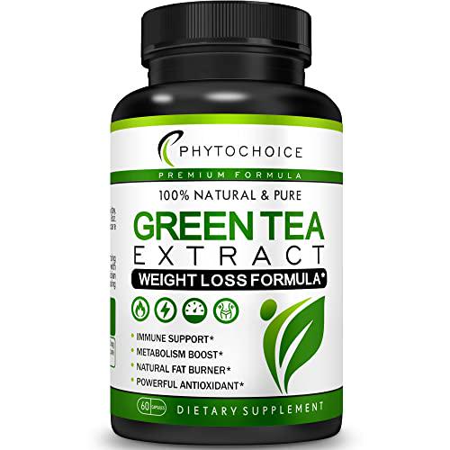 Green Tea Extract EGCG-Natural Fat Burner Appetite Suppressant-Weight Loss Pills for Women and Men-Best Diet Pills that Work Fast for Women and Men-Supplement to Burn Belly Fat and Lose Weight Fast-60