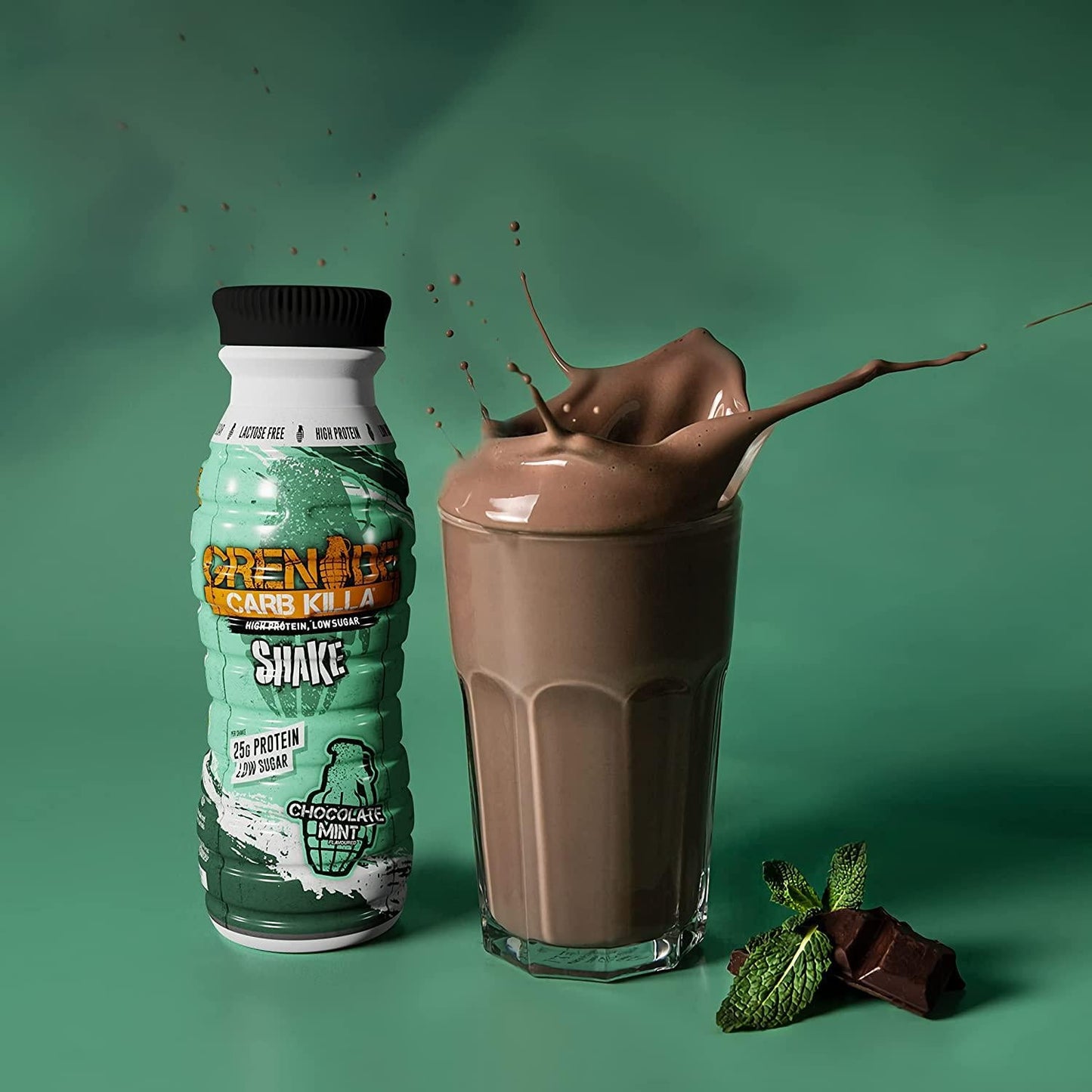 Grenade Carb Killa Chocolate Mint High Protein Shake, 8 x 330 ml
