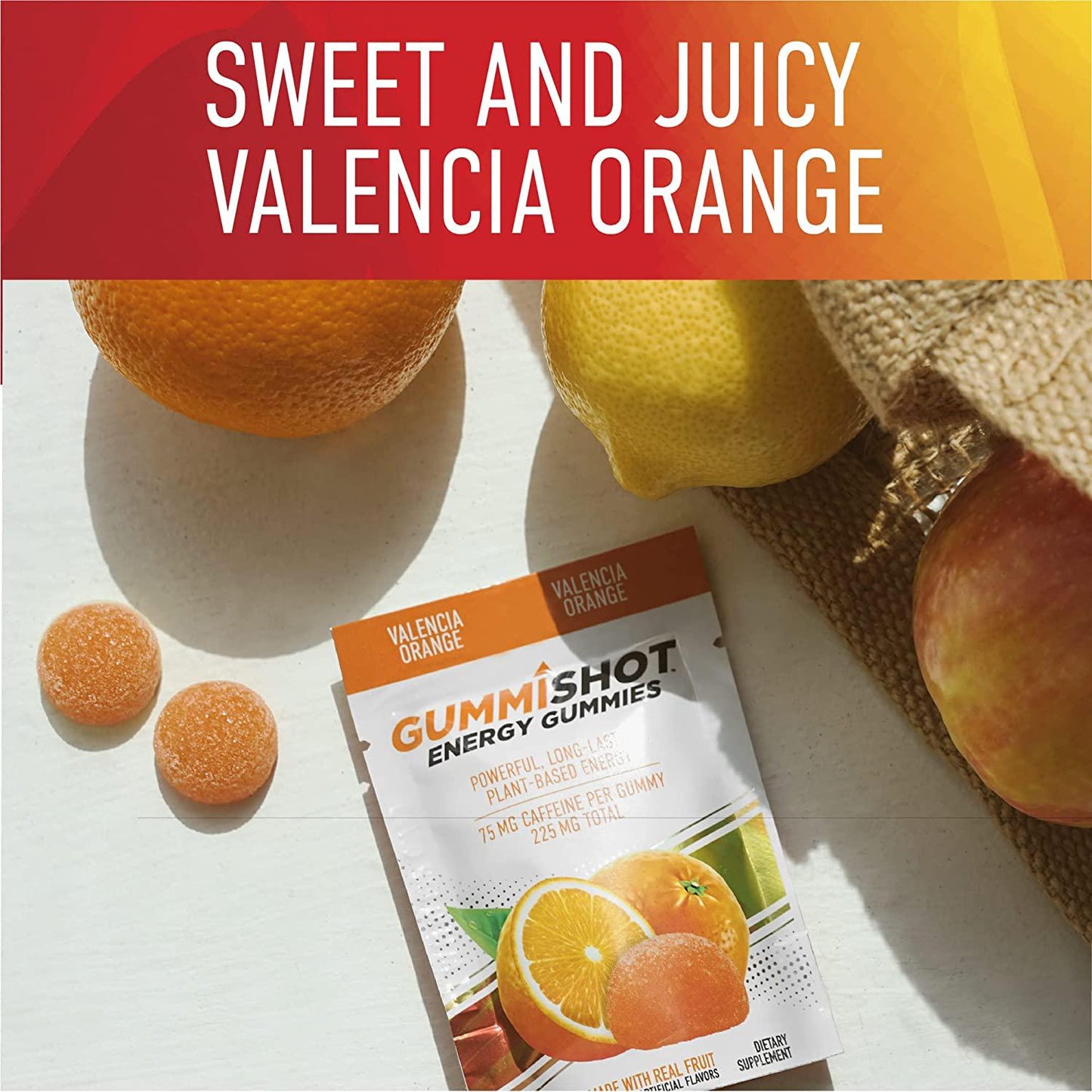 GummiShot Energy Gummies, 225 mg of Plant-Based Caffeine Chews per Pouch, Long Lasting Energy Boosters, Variety (9-Pack)