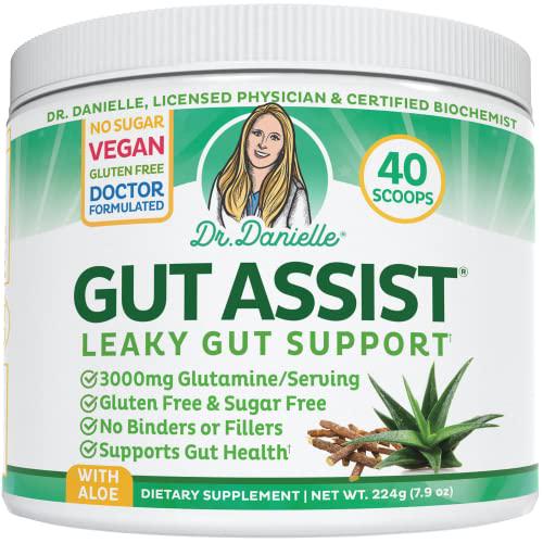 Gut Assist - Leaky Gut Repair Supplement Powder - Glutamine, Arabinogalactan, Licorice Root - Supports IBS, Heartburn, Bloating, Gas, Constipation, SIBO from Doctor Danielle