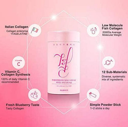 Gyeol Collagen Plus - Low Molecular Weight Collagen + Vitamin C 2g*60sticks