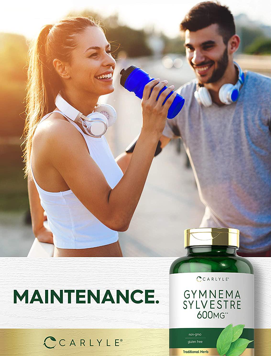Gymnema Sylvestre Leaf Extract 600 mg | 200 Capsules | Non-GMO and Gluten Free | by Carlyle