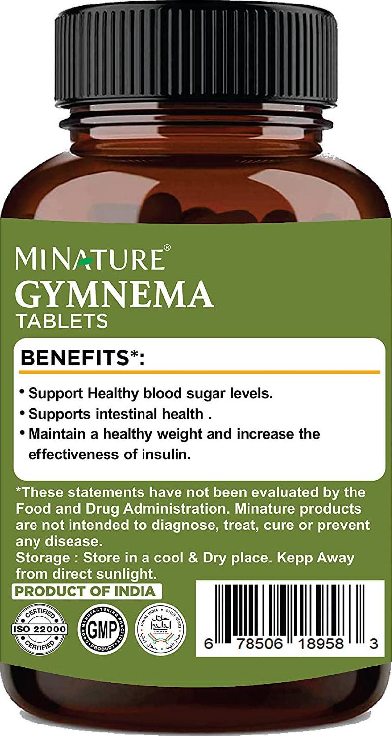 Gymnema Tablets by mi Nature | 90 Tablets, 1000 mg | 45 Days Supply | Gurmar | Gymnema Sylvestre Supplements | Vegan | Metabolism Support | Sugar Destroyer