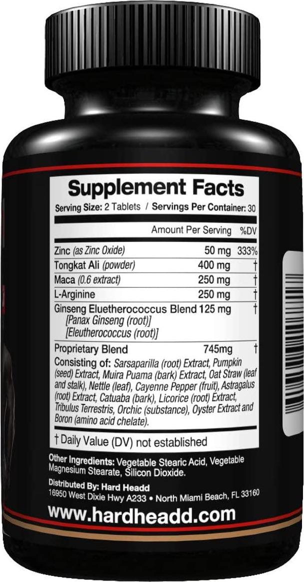 HARD HEADD Supplement for Male Wellness, Boost Your Energy, regain Your Strength, Great for Workout Power
