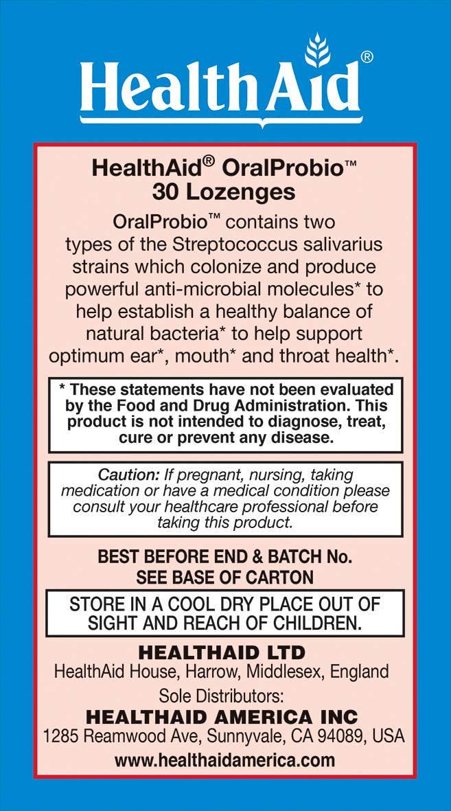 HEALTHAID Oral PROBIO, 30 CT