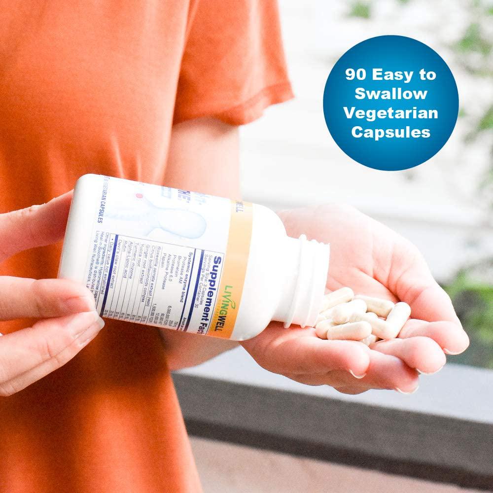 HEAL-N-SOOTHE 180 Count Two Pack Pain Relief Anti Inflammatory Supplement Proteolytic Enzyme Joint Pain Relief Natural Pain Relief Joint Supplements