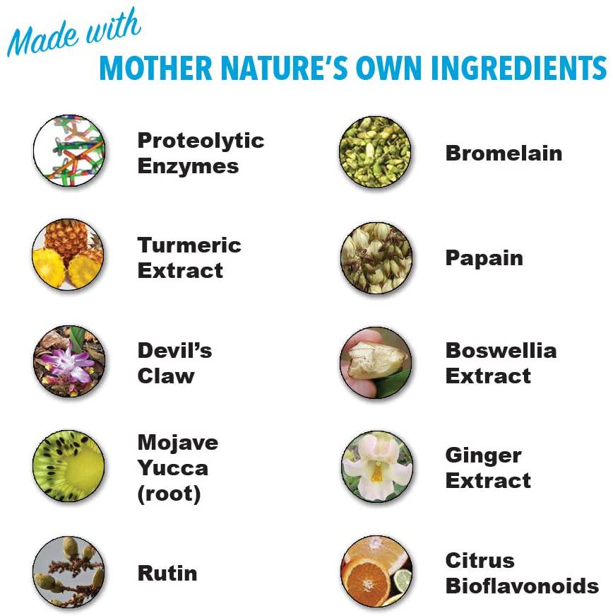 HEAL-N-SOOTHE 180 Count Two Pack Pain Relief Anti Inflammatory Supplement Proteolytic Enzyme Joint Pain Relief Natural Pain Relief Joint Supplements