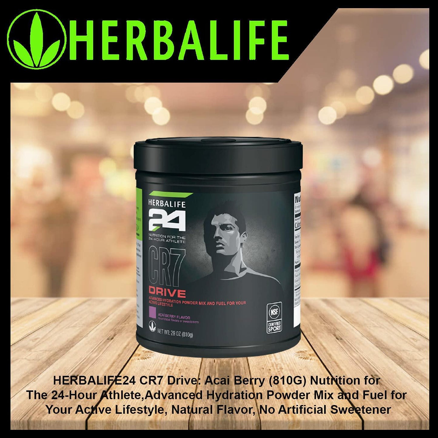 HERBALIFE24 CR7 Drive: Acai Berry (810G) Nutrition for The 24-Hour Athlete,Advanced Hydration Powder Mix and Fuel for Your Active Lifestyle, Natural Flavor, No Artificial Sweetener