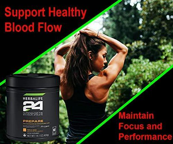 HERBALIFE24 Prepare: Tropical Mango (400 G), Nutrition for The 24-Hour Athlete, Nitric Oxide Precursor and Creatinine Supplement System, Natural Flavor, No Artificial Sweetener