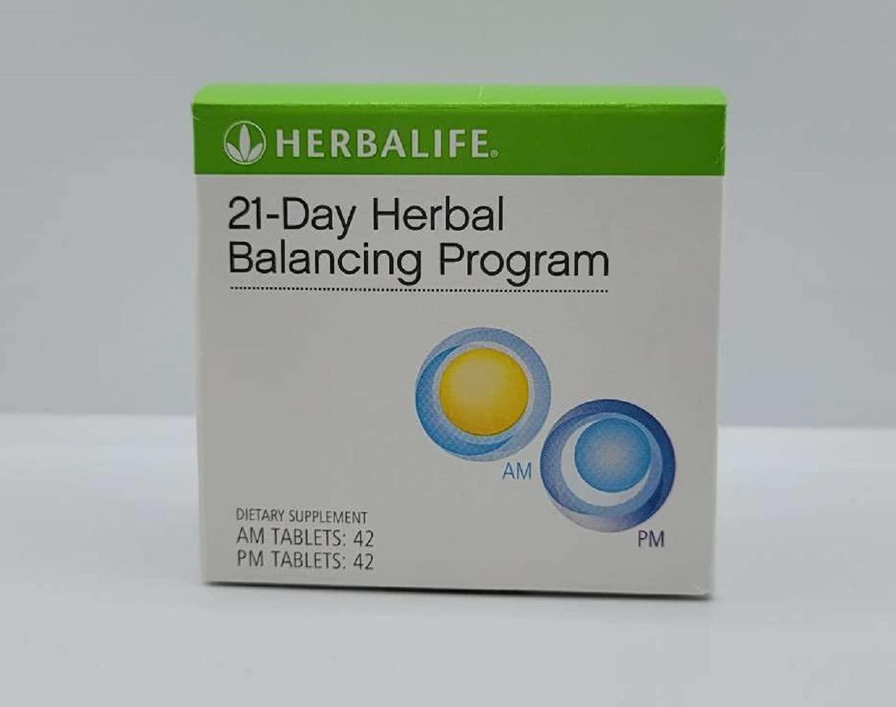 HERBALIFE 21-Day Herbal Balancing Program: 42 Tablets for AM/42 Tablets for PM for Skin Health, Digestive Health, Provides Antioxidants, Rich Source of Vitamins and Minerals