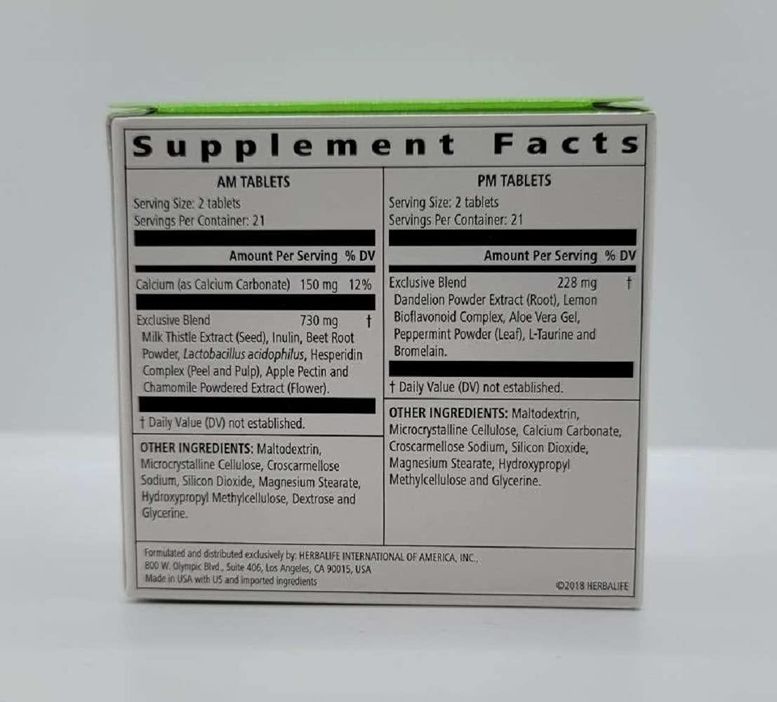 HERBALIFE 21-Day Herbal Balancing Program: 42 Tablets for AM/42 Tablets for PM for Skin Health, Digestive Health, Provides Antioxidants, Rich Source of Vitamins and Minerals