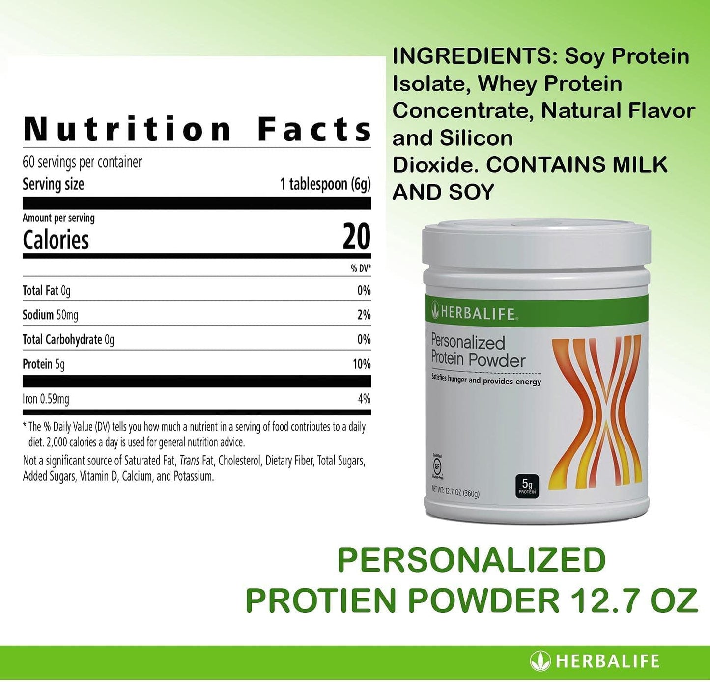 HERBALIFE (DUO) FORMULA 1 Healthy Meal Nutritional Shake Mix (Mint Chocolate) with PERSONALIZED PROTEIN POWDER