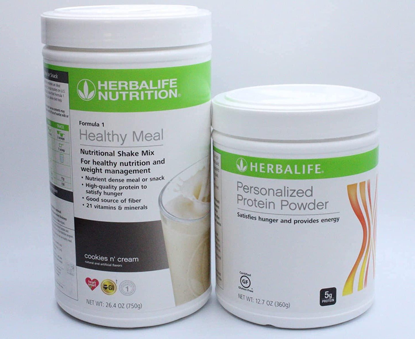 HERBALIFE (DUO) FORMULA 1 Healthy Meal Nutritional Shake Mix (Mint Chocolate) with PERSONALIZED PROTEIN POWDER