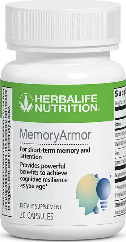 HERBALIFE Memory Armor (30 Capsules) for Short-Term Memory and Attention, Promotes Normal Energy Function to Help Stay Alert, No Added Stimulant, No Added Caffeine