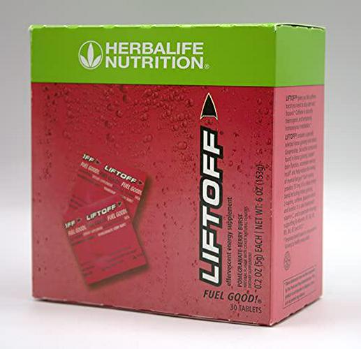 HERBALIFE Nutrition LIFTOFF Energy Tablets - Pack of 30 Tablets. Pomegranate-Berry - Naturally Flavored Dietary Supplements - Instant Energy Drink Tablets for Natural Boost of Energy, Clears Minds.