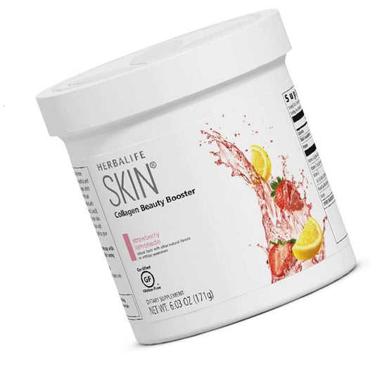 HERBALIFE Skin Strawberry Lemonade Canister 6.03 Oz. (171G) Skin Collagen Beauty Booster: No Artificial Flavor, No Artificial Sweeteners, Gluten-Free