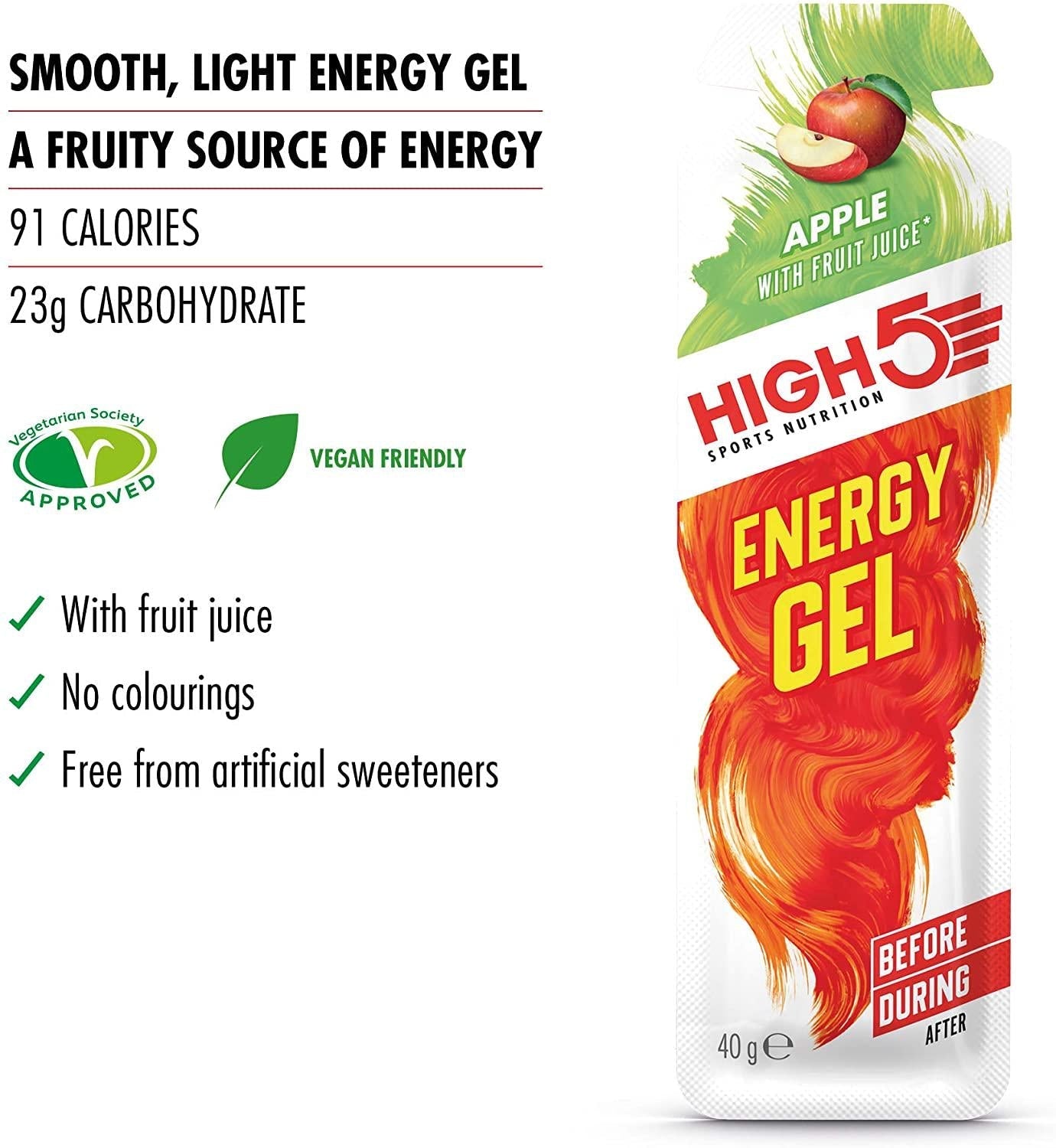 HIGH5 Reflex Nutrition Energy Gel Mixed Box 20 Sachets Sports Nutrition - Yellow