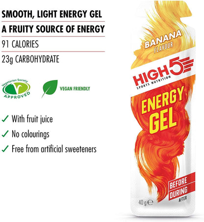 HIGH5 Reflex Nutrition Energy Gel Mixed Box 20 Sachets Sports Nutrition - Yellow