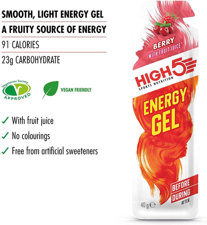 HIGH5 Reflex Nutrition Energy Gel Mixed Box 20 Sachets Sports Nutrition - Yellow