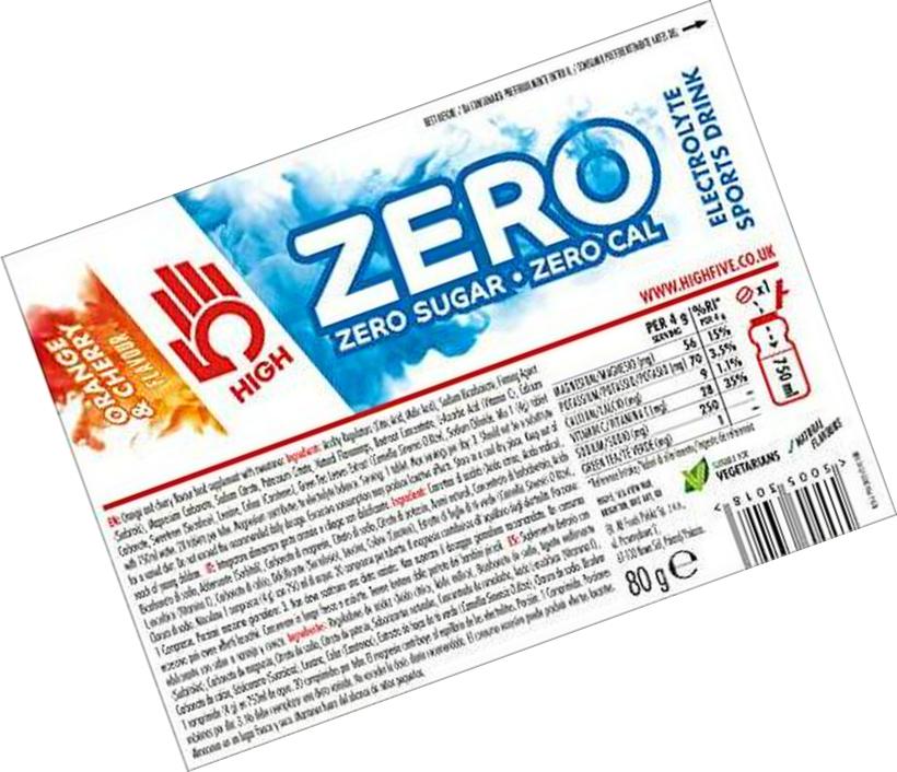 HIGH5 ZERO Electrolyte Hydration Tablets Added Vitamin C - (Orange and Cherry, 20 Tab Tube)