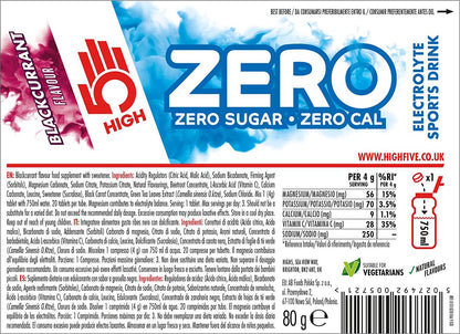 HIGH5 Zero Electrolyte Hydration Tablets Added Vitamin C, Blackcurrant, 20 Tab Tube