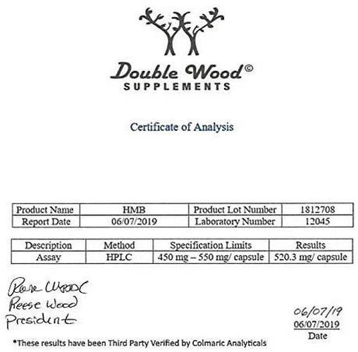 HMB Supplement, Third Party Tested, for Muscle Recovery, Growth, and Retention (Protein Synthesis) - Made in USA, 120 Capsules, 1000mg Per Serving